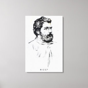 Portret van Georges Bizet Canvas Afdruk