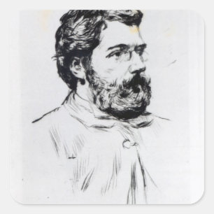 Portret van Georges Bizet Vierkante Sticker