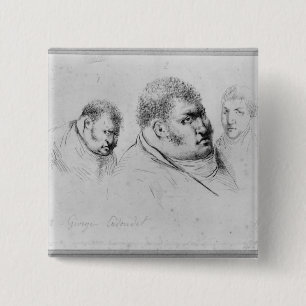 Portret van Georges Cadoudal 25 mei 1804 Vierkante Button 5,1 Cm