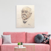 Portret van Georges Clemenceau Canvas Afdruk (Insitu (Woonkamer))