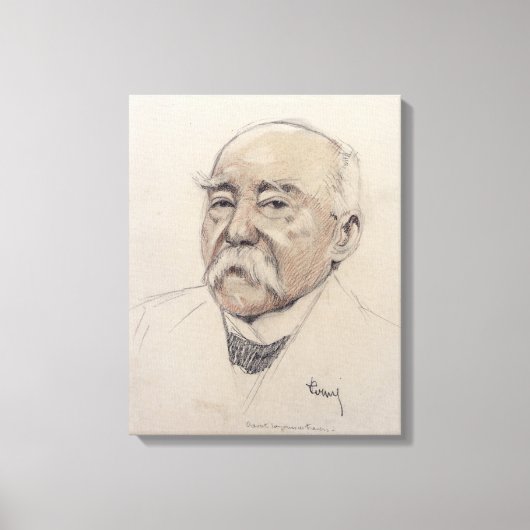 Portret van Georges Clemenceau Canvas Afdruk (Voorkant)
