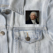 Portret van Georges Danton Vierkante Button 5,1 Cm (In situ)