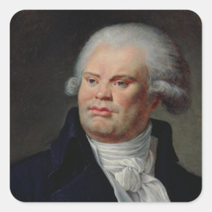 Portret van Georges Danton Vierkante Sticker