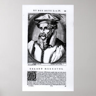 Portret van Gerard Mercator Poster