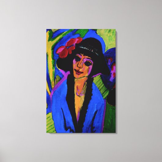 Portret van Gerda Masterstuk c1914 Canvas Afdruk (Voorkant)