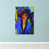 Portret van Gerda Masterstuk c1914 Canvas Afdruk (Insitu (Houten vloer))