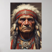 Portret van Geronimo, Indiaans opperhoofd en krijg