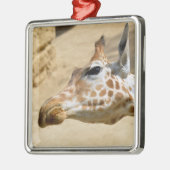 Portret van giraffe metalen ornament (Links)