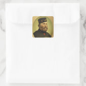 Portret van Giuseppe Garibaldi Vierkante Sticker (Tas)