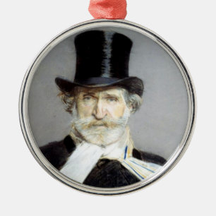 Portret van Giuseppe Verdi, Italiaanse operacompon Metalen Ornament