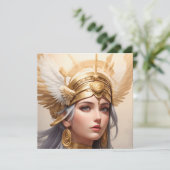 Portret van Godin Athena Kaart (Staand voorkant)