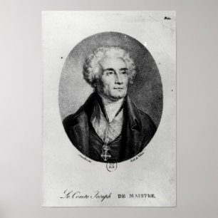 Portret van graaf Joseph de Maistre Poster