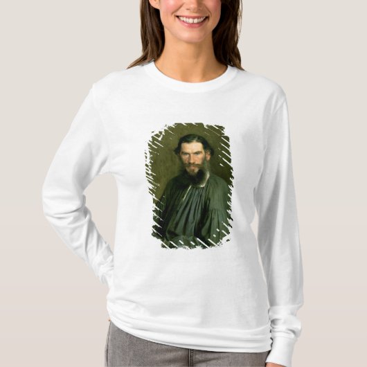 Portret van graaf Lev Nikolaevich Tolstoy 1873 T-shirt (Voorkant)