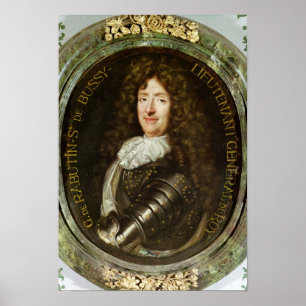 Portret van Graaf Roger Bussy de Rabutin Poster