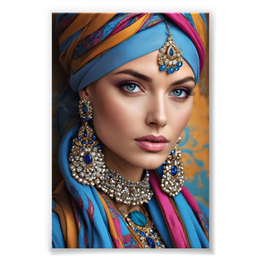 Portret van Grace Foto Afdruk (Voorkant)