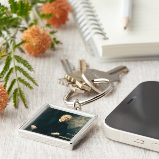 Portret van Gustave Eiffel 1905 Sleutelhanger (Zijkant)