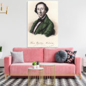 Portret van Hans Christelijk Andersen 2 Canvas Afdruk (Insitu (Woonkamer))