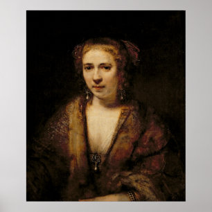 Portret van Hendrikje Stoffels Poster