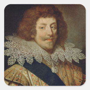 Portret van Henri Duke of Montmorency Vierkante Sticker