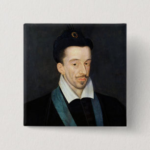 Portret van Henri III Vierkante Button 5,1 Cm