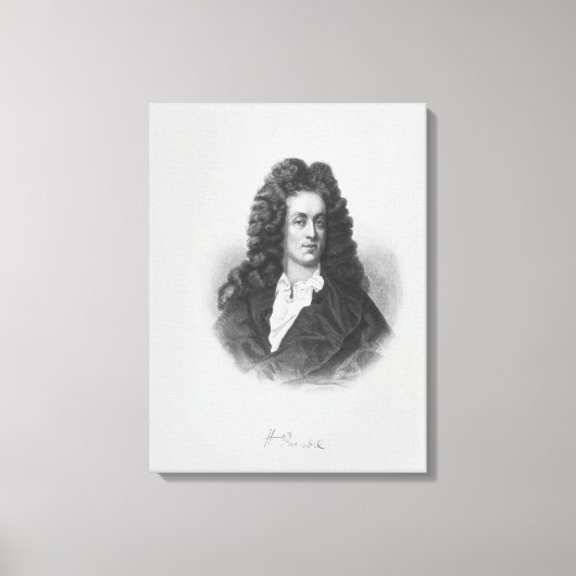 Portret van Henry Purcell Canvas Afdruk (Voorkant)