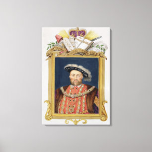 Portret van Henry VIII (1491-1547) als verdediger Canvas Afdruk
