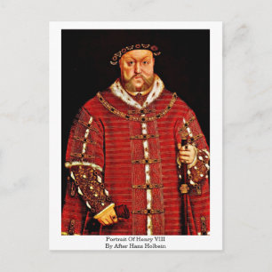 Portret van Henry VIII door na Hans Holbein -3 Briefkaart