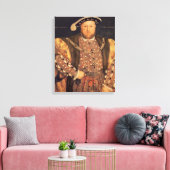 Portret van Henry VIII van 49.1540 jaar Canvas Afdruk (Insitu (Woonkamer))