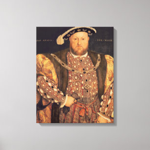 Portret van Henry VIII van 49.1540 jaar Canvas Afdruk