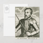 Portret van Hernando de Soto Briefkaart (Voorkant / Achterkant)