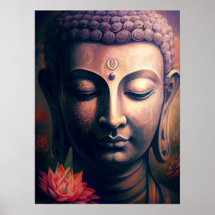Portret van het Gautam Buddha Art Poster