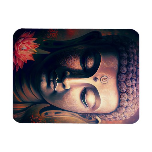 Portret van het Gautam Buddha Art Poster Magneet (Horizontaal)