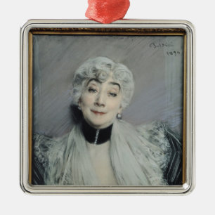 Portret van het graafschap Martel de Janville Metalen Ornament