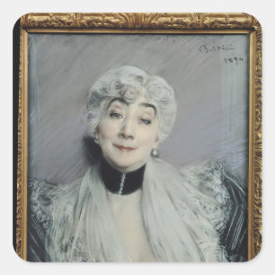 Portret van het graafschap Martel de Janville Vierkante Sticker