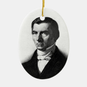 Portret van het Klassieke Liberaal Bastiat Frederi Keramisch Ornament