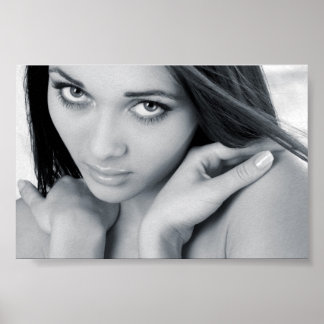Portret van het mooie meisje poster