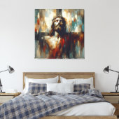 Portret van het uithoudingsvermogen van Jezus Chri Canvas Afdruk (Insitu (Slaapkamer))