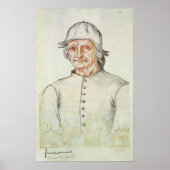 Portret van Hieronymus Bosch Poster (Voorkant)