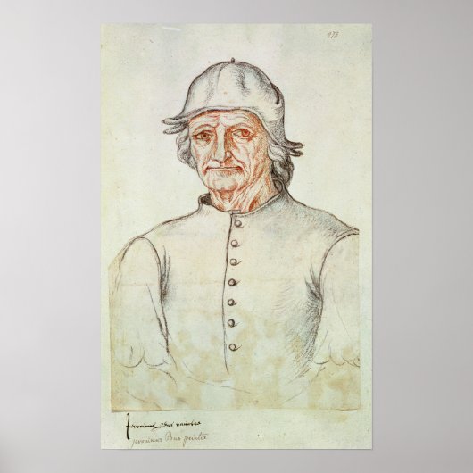 Portret van Hieronymus Bosch Poster (Voorkant)
