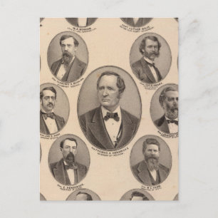 Portret van Hon Thomas A Hendricks Briefkaart