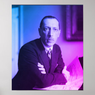 Portret van Igor Stravinsky Poster