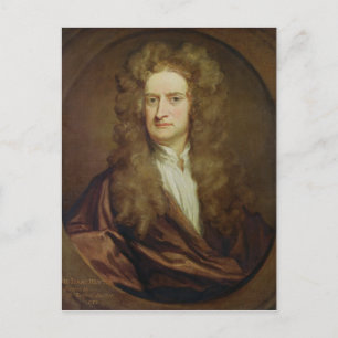 Portret van Isaac Newton 1702 Briefkaart
