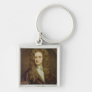 Portret van Isaac Newton 1702 Sleutelhanger