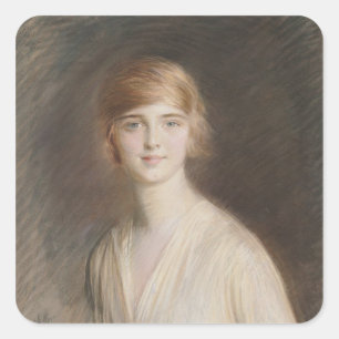 Portret van Jacqueline Vierkante Sticker
