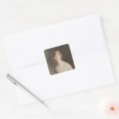 Portret van Jacqueline Vierkante Sticker (Envelop)
