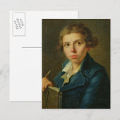 Portret van Jacques-Louis David als Jeugd Briefkaart (Voorkant / Achterkant)