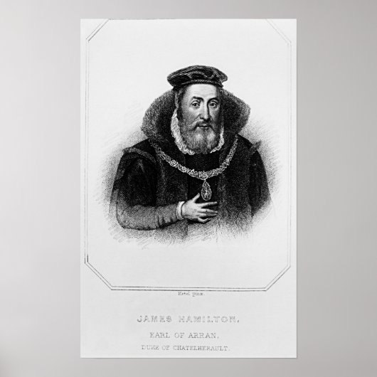 Portret van James Hamilton 2nd Earl of Arran Poster (Voorkant)