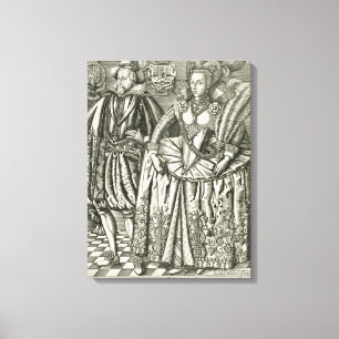 Portret van James I (1566-1625) en Anne van Denmar Canvas Afdruk