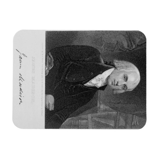 Portret van James Madison, gegraveerd door William Magneet (Horizontaal)