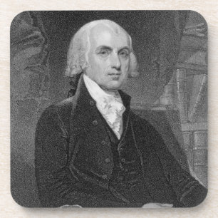 Portret van James Madison, gegraveerd door William Onderzetter